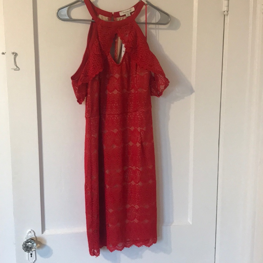 Francesca’s Red Lace Cocktail Dress